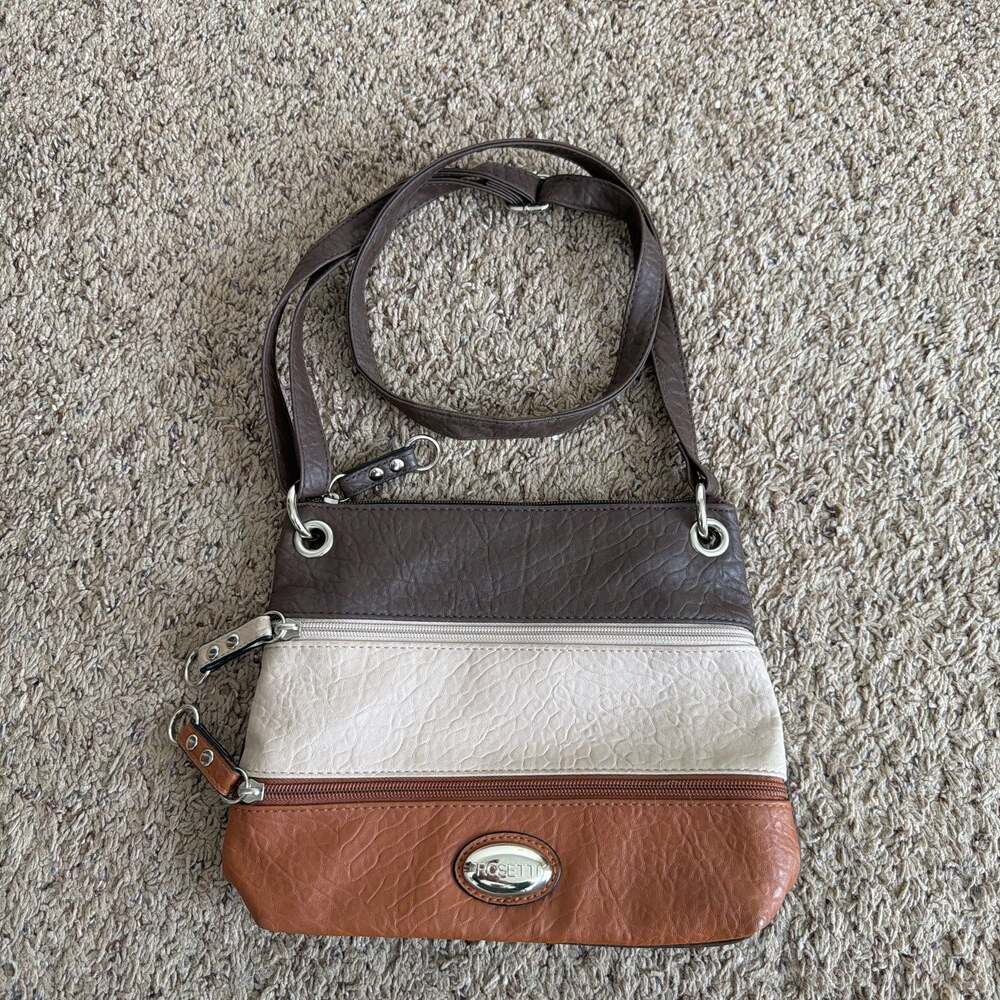 Rosetti Demi Colorblock Faux Leather Zip Crossbody Bag